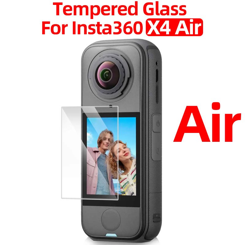 ฟิล์มกระจกนิรภัยสำหรับกล้องแอคชั่น Insta360 X4 Air ฟิล์มใส HD ป้องกันรอยขีดข่วน อุปกรณ์เสริมกล้อง 360 องศา Tempered Glass Film