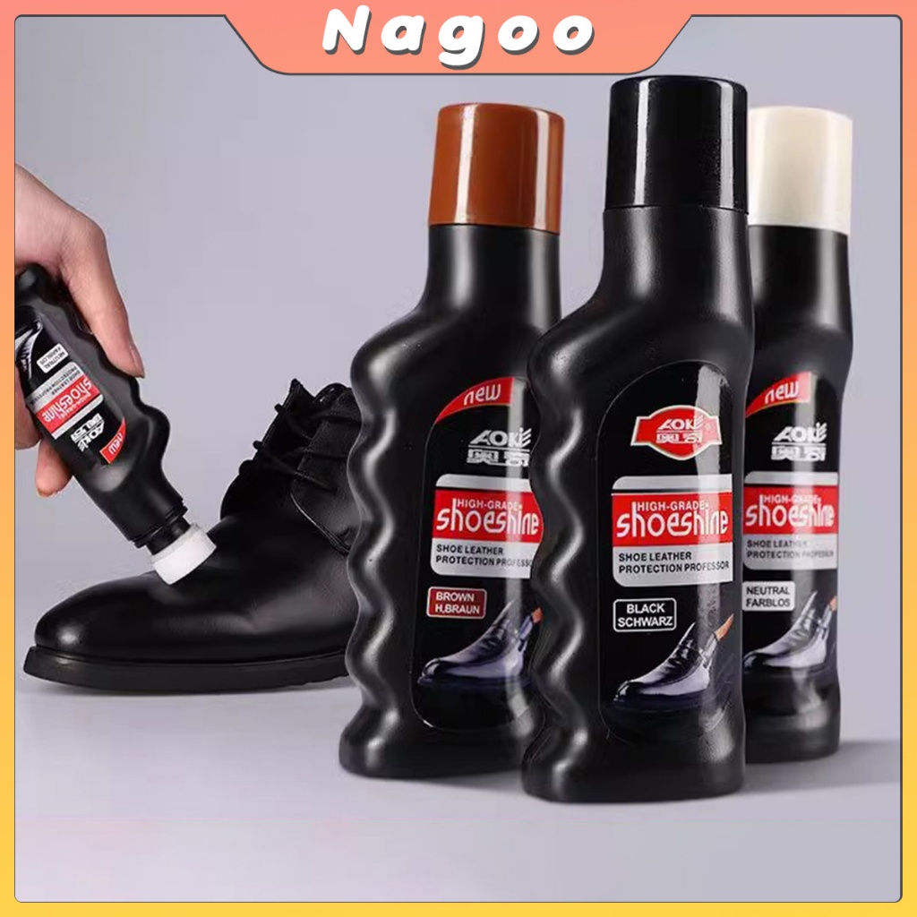 Nagoo 65 ml น้ำยาขัดเงารองเท้า คลีนชูส์ กันน้ำ ทำความสะอาดกระเป๋าหนังโซฟาหนัง shoe polish - รูปที่ 6