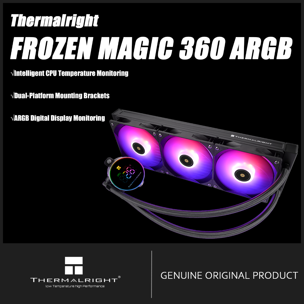 Thermalright FROZEN MAGIC 360 DIGITAL ARGB BLACK AIO CPU Liquid Cooler FM360 DIGITAL ARGB BALCK ARGB