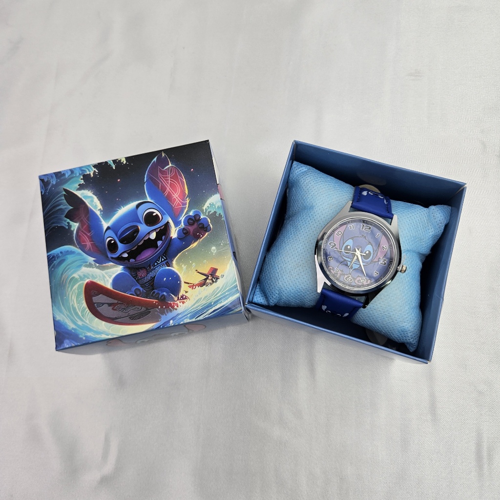 STITCH,,นาฬิกาเด็ก,นาฬิกาพร้อมกล่อง,ของขวัญ,นาฬิกาอิเล็กทรอนิกส์