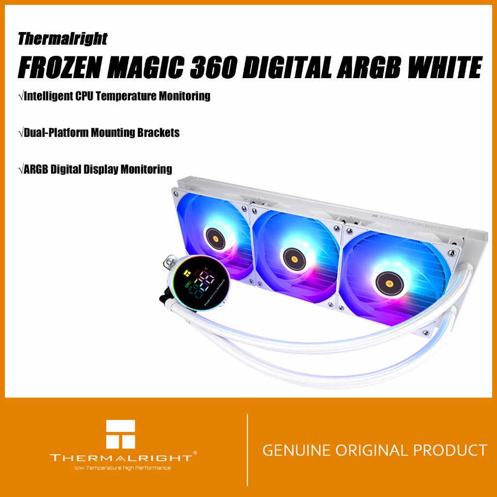 Thermalright FROZEN MAGIC 360 DIGITAL ARGB BLACK AIO CPU Liquid Cooler FM360 DIGITAL ARGB BALCK ARGB