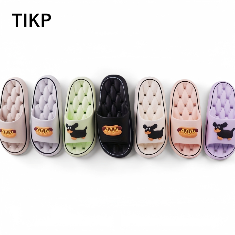 Tikp รองเท้าแตะดีไซน์สุนัขดัชชุน สำหรับทั้งผู้ชายและผู้หญิง แห้งไว เหมาะสำหรับใช้ภายในบ้านและขณะอาบน้ำ