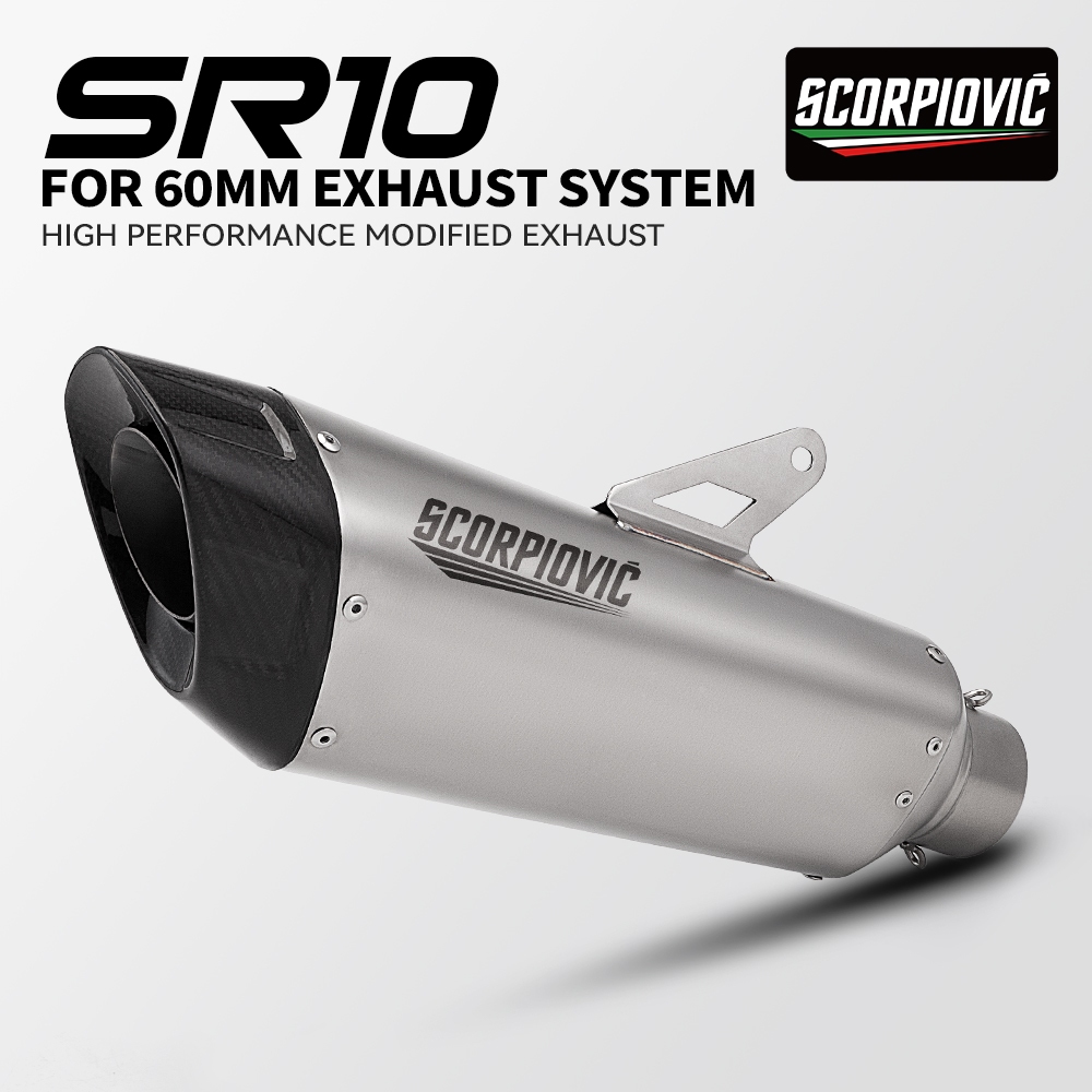 คุณภาพสูง 60 มม.ท่อไอเสียท่อไอเสียสําหรับ S1000RR RSV4 R1 CBR1000 CBR500 FORZA350 SR10 รถจักรยานยนต์