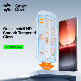 SmartDevil Quick ติดตั้งกระจกนิรภัยสําหรับ VIVO iQOO15 Ultra/iQOO13/iQOO12/Neo10/11/Z11/Z10/Z11x Pro ใหม่ Quick กาว HD Anti ลายนิ้วมือป้องกันการระเบิด