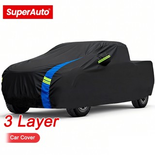 SuperAuto 3 Layers Car Cover Waterproof Sun Protection For Pickup