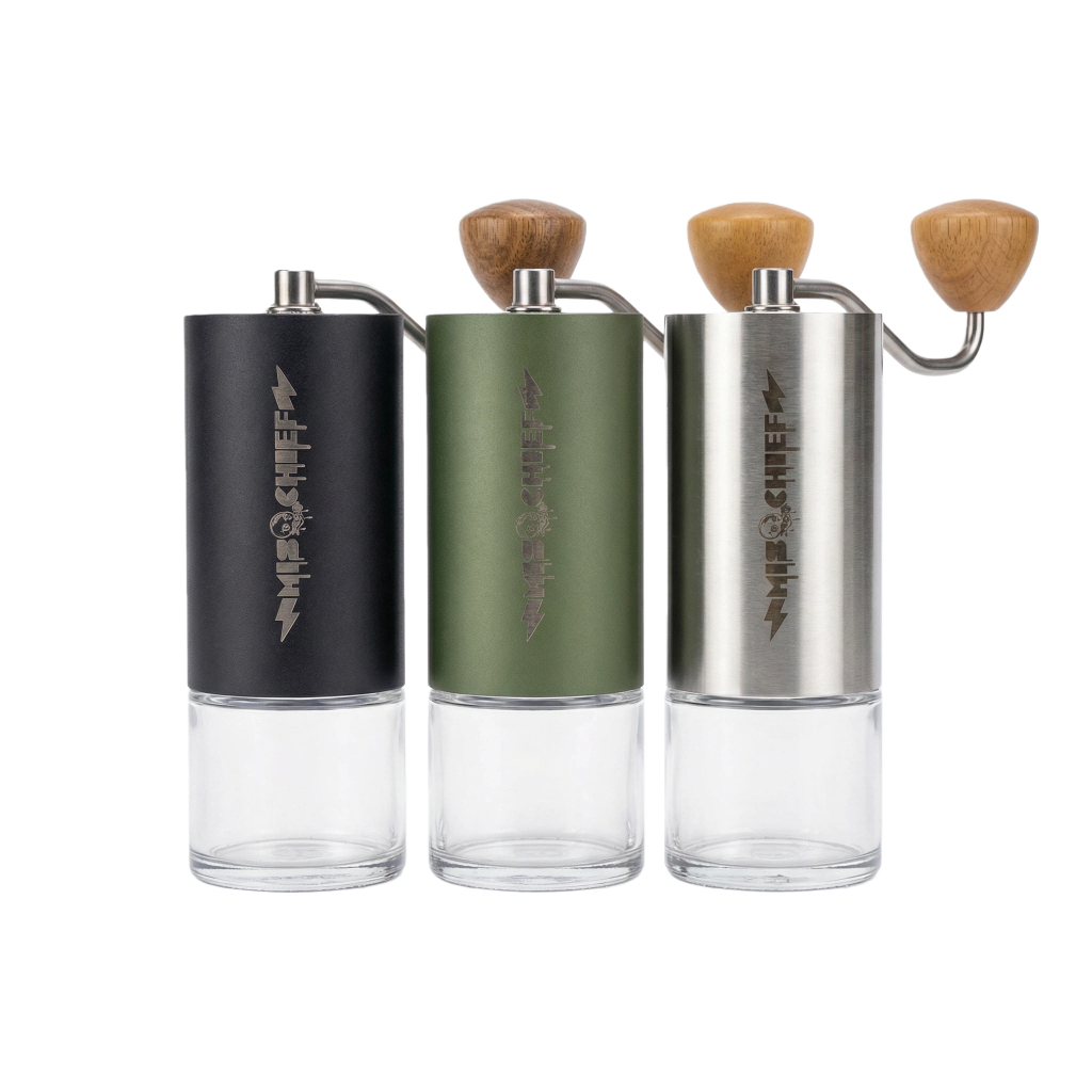 Mischief M40 เครื่องบดกาแฟแมนนวล – สแตนเลส, ทรงกรวย, Red Click คลิกเหมือน C40 MK4