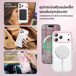 มัน แม่เหล็กสําหรับ ไอโฟน 17 16 15 14 13 12 11 มือโปร สูงสุด กรณี,กันกระแทกป้องกันโทรศัพท์ปกใส,โปร่งใสป้องกันรอยขีดข่วนกลับ,กันชนนุ่