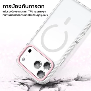 มัน แม่เหล็กสําหรับ ไอโฟน 17 16 15 14 13 12 11 มือโปร สูงสุด กรณี,กันกระแทกป้องกันโทรศัพท์ปกใส,โปร่งใสป้องกันรอยขีดข่วนกลับ,กันชนนุ่