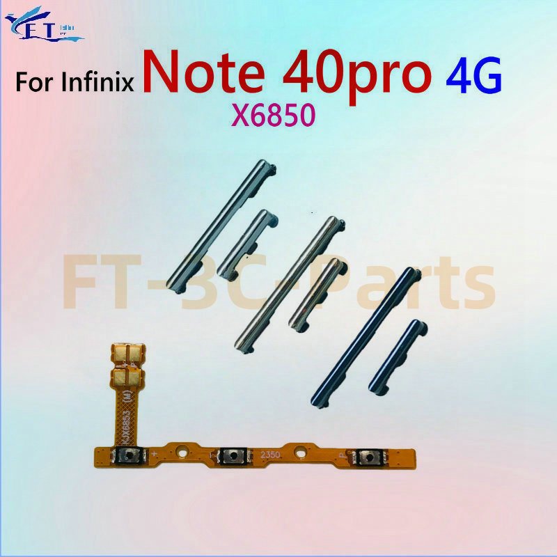 สําหรับ Infinix Note 40 pro 4G X6850 ปุ่มปรับระดับเสียงไฟ Flex Cable พร้อมการเปลี่ยนปุ่มกุญแจด้านข้าง