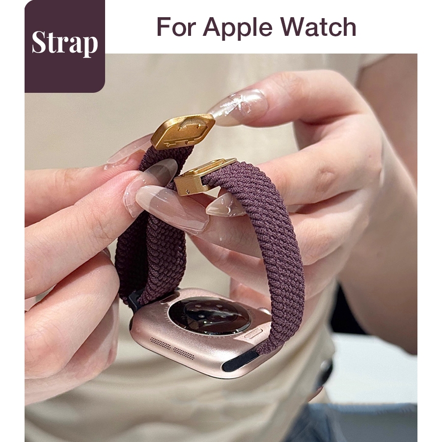 สุภาพสตรีสบายๆ ไนลอน สายกีฬาหัวเข็มขัดแม่เหล็ก สําหรับ Apple Watch S11 SE3 Ultra3 S10 S9 S8 SE S7 S6 Ultra 49 46 40 44 41 45 มม. สายรัดข้อมือ