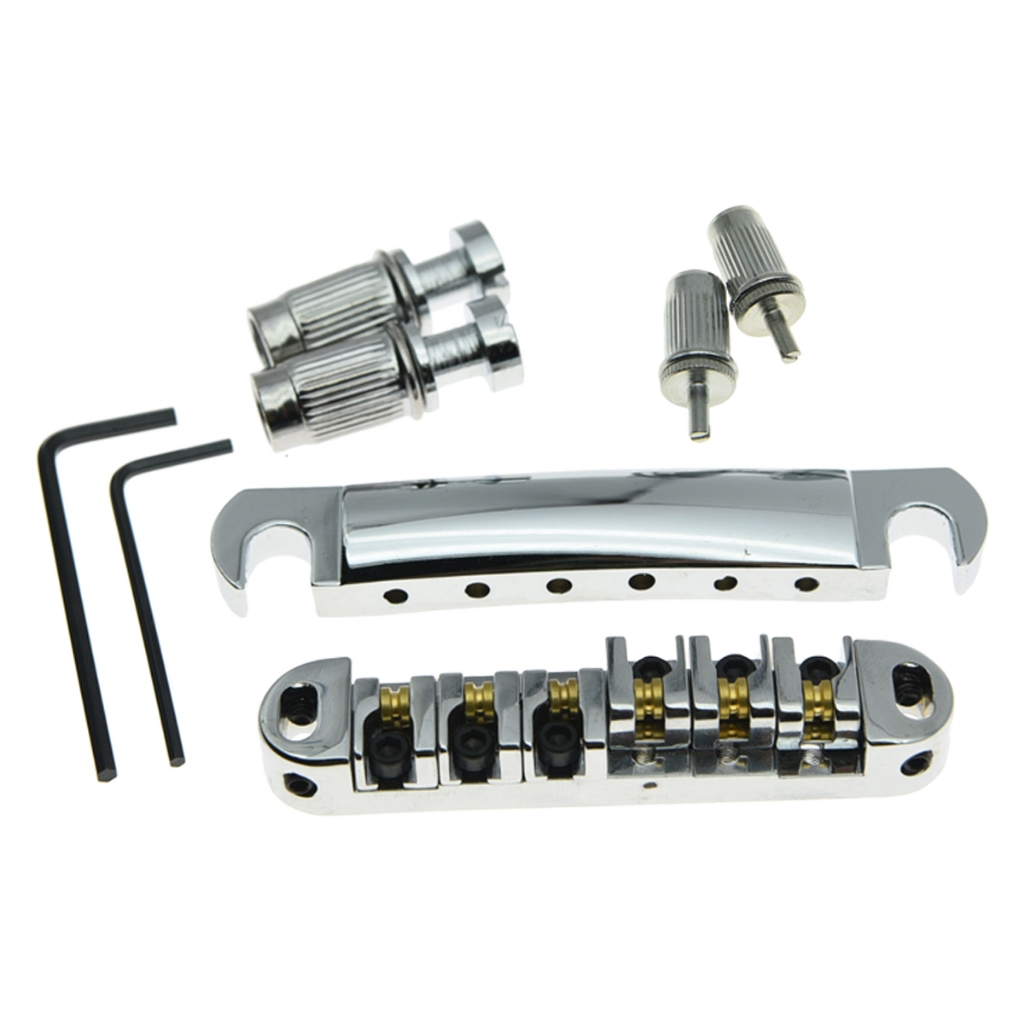 KAISH LP Tune-o-matic Roller Saddle Bridge Tailpiece ชุดเหล็กหยุดสําหรับ Les Paul