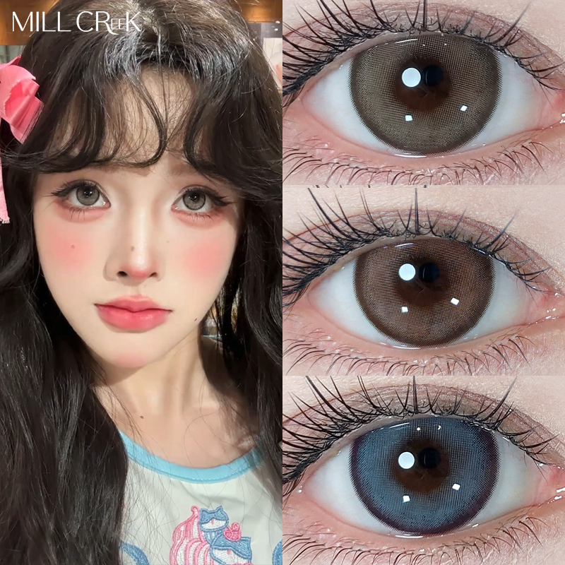 Mill Creek คอนแทคเลนส์สี 1 ปี ใช้คอนแทคเลนส์ใบสั่งแพทย์ ฟรีแจกกล่อง