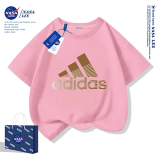 【จัดส่งภายในวันเดียวกัน】เสื้อยืดผ้าคอตตอนทรงหลวม NASA สไตล์แฟชั่น สำหรับเด็กอายุ 4-16 ปี