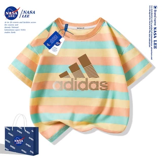 【จัดส่งภายในวันเดียวกัน】เสื้อยืดผ้าคอตตอนทรงหลวม NASA สไตล์แฟชั่น สำหรับเด็กอายุ 4-16 ปี
