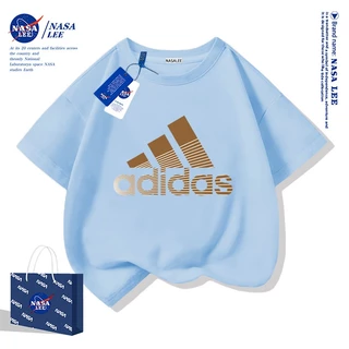 【จัดส่งภายในวันเดียวกัน】เสื้อยืดผ้าคอตตอนทรงหลวม NASA สไตล์แฟชั่น สำหรับเด็กอายุ 4-16 ปี