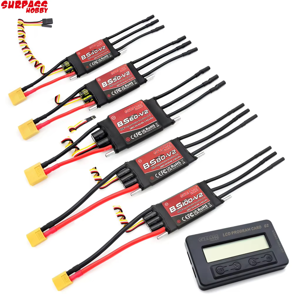 SURPASS HOBBY ESC กันน้ํากําลังสูง 40A-100A 2-6S พร้อม UBEC สําหรับ RC เรือและเรือ