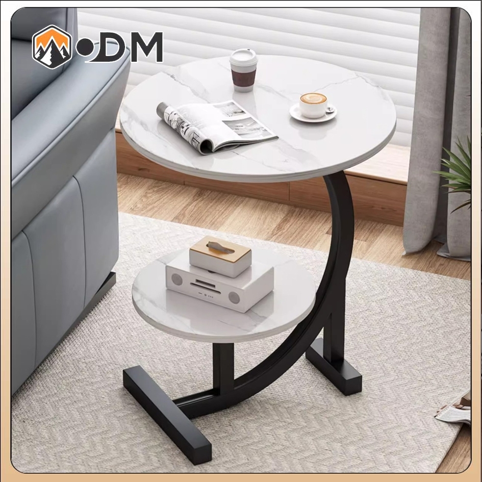 OUTDOORMORE โต๊ะกลมแบบพกพาโต๊ะข้างนอร์ดิกโต๊ะกาแฟโต๊ะเข้ามุมโต๊ะข้างเตียงสําหรับห้องนั่งเล่น