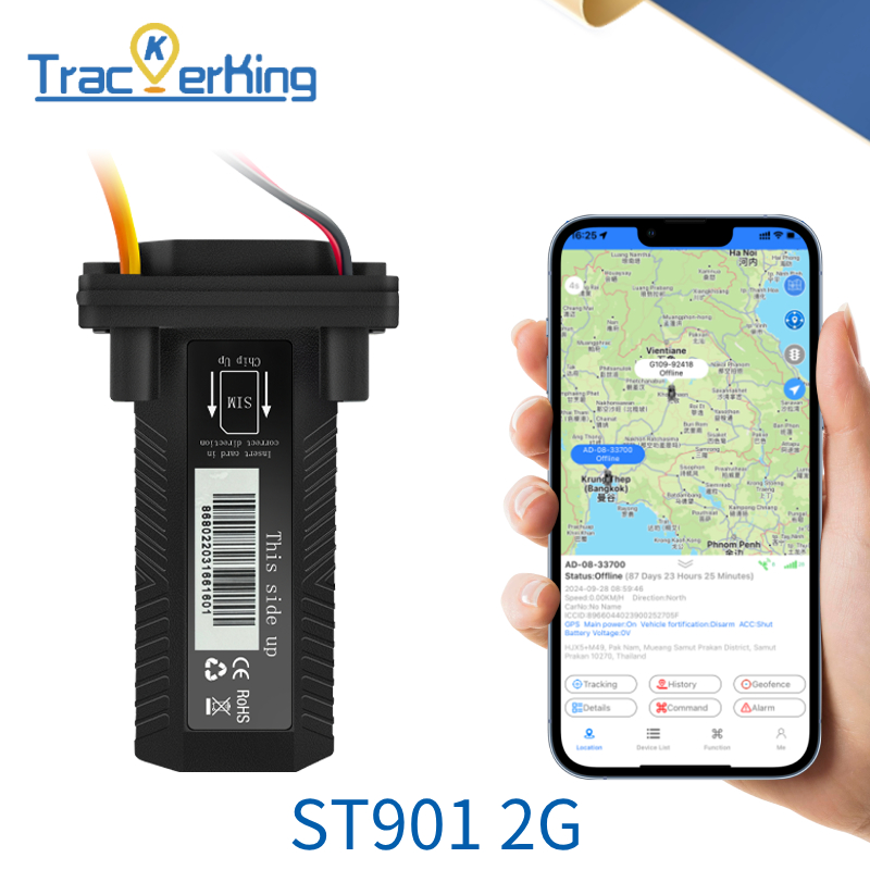 TrackerKing Mini กันน้ํา GPS Tracker ST-901 สําหรับการติดตามยานพาหนะรถจักรยานยนต์แบบเรียลไทม์