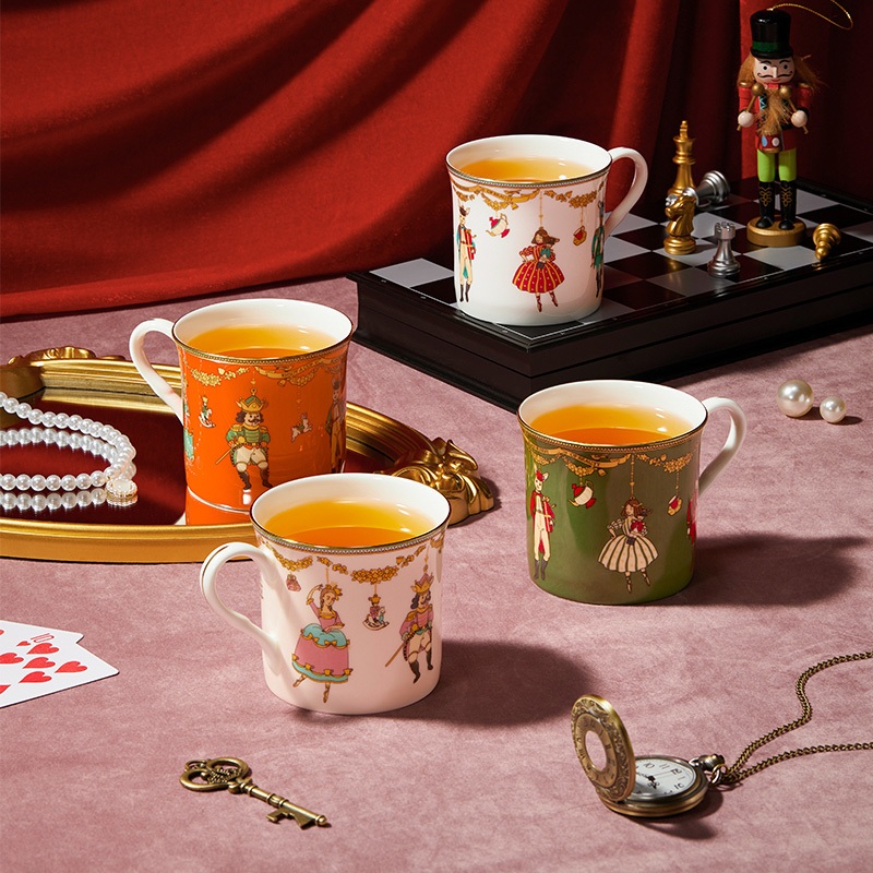 BlanBunny ใหม่ Nutcracker Bone China แก้วชากาแฟออกแบบสนุกถ้วยน้ําของขวัญวันเกิด
