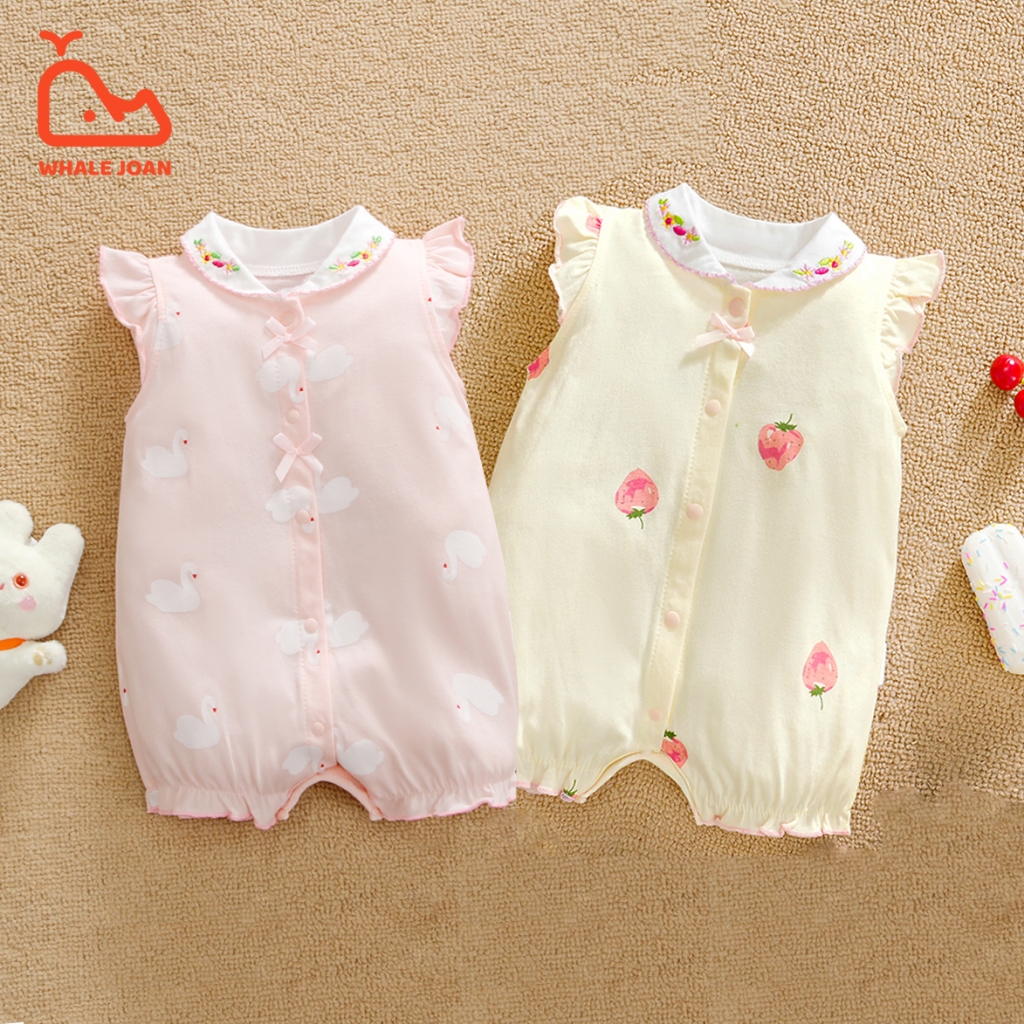 โรมเพิร์สสำหรับเด็กหญิง ทำจากผ้าฝ้ายเนื้อดี แบบ Onesie สวมใส่ง่าย