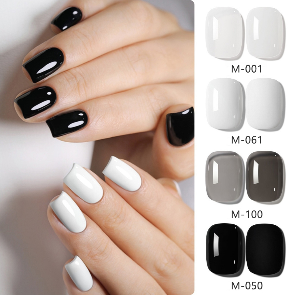 FRESCOBALDI 6ml ล้างสีดำใสสีขาวเจลยาทาเล็บติดทนนานสำหรับร้านทำเล็บและ DIY