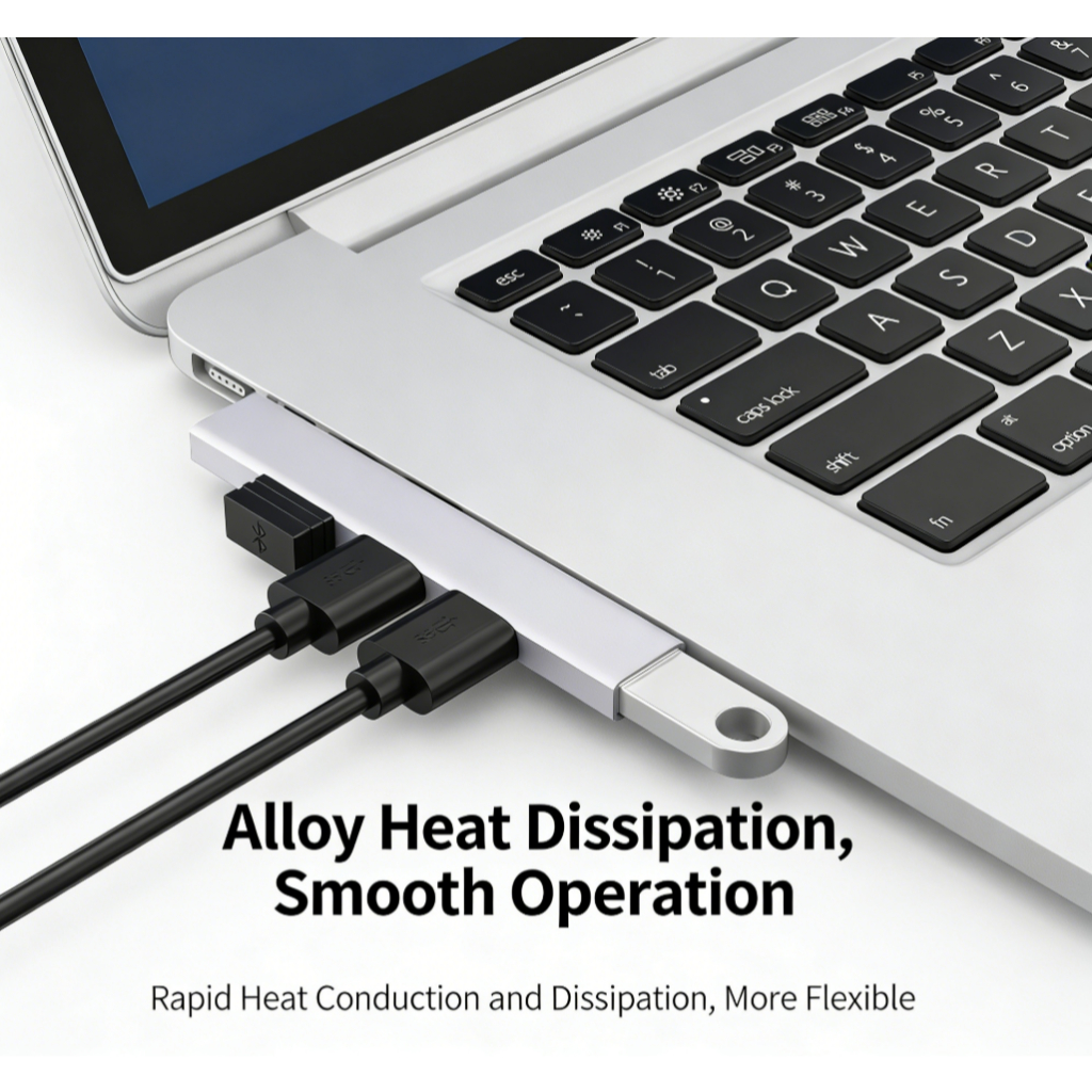 Type-C เป็น USB 3.0 Hub Multi-Interface Splitter สําหรับแล็ปท็อป U Disk Keyboard