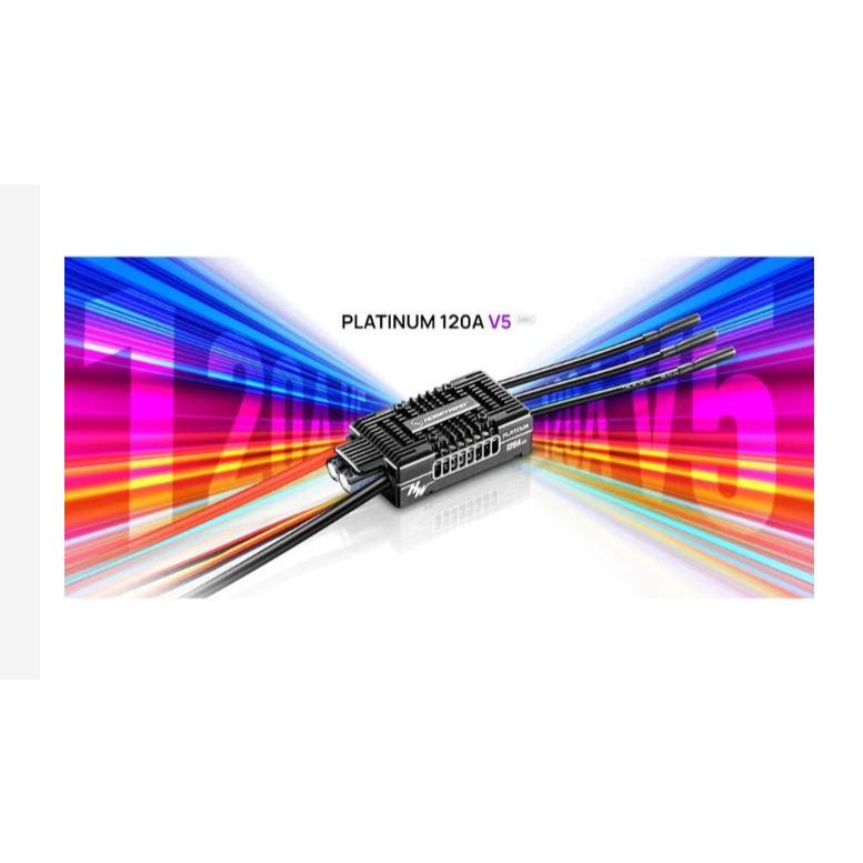HOBBYWING Platinum 120A V5 3-8S LiPo ชุด ESC แบบไม่มีแปรงสําหรับอุปกรณ์รีโมทคอนโทรลแบบปีกคงที่