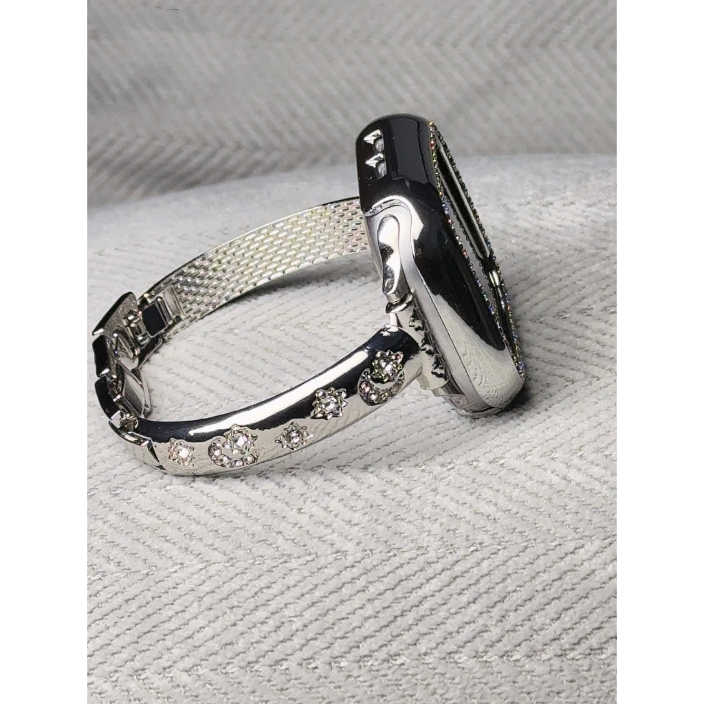 Luxury Bling Metal Loop สาย Apple Watch สําหรับ Series 11/10/9/8/7/6/5/4/3/2/1 SE ขนาด 38 40 41 42 44 45 46 49 มม.