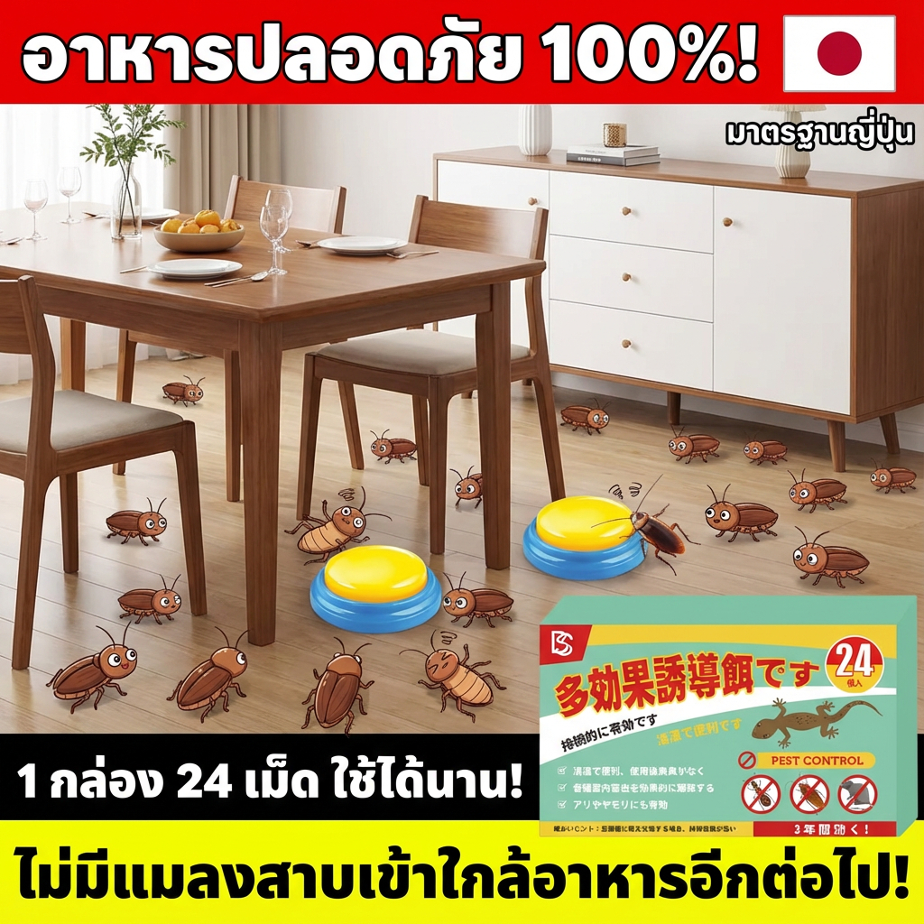 60 ปีไม่มีแมลงสาบ – เหยื่อ 24 ชิ้น ยาฆ่าจิ้งจก ไล่ตุ๊กแก สูตรกําจัดจิ้งจก เห็นผล 100%