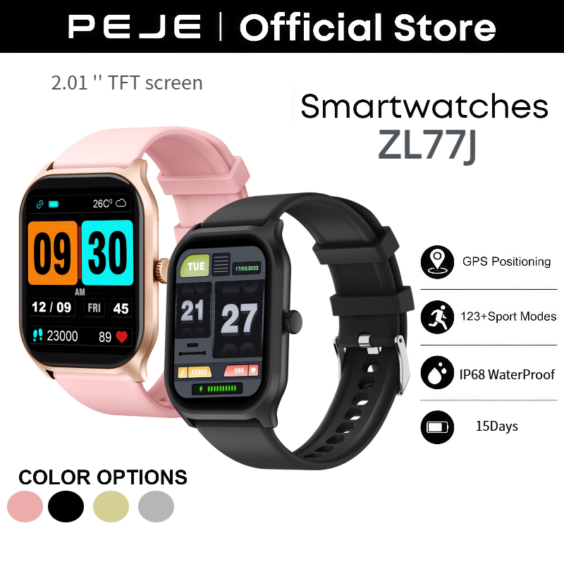 Peje ZL77J SmartWatch 2.01TFT จอแสดงผลบลูทูธโทรศัพท์ AI Coaching