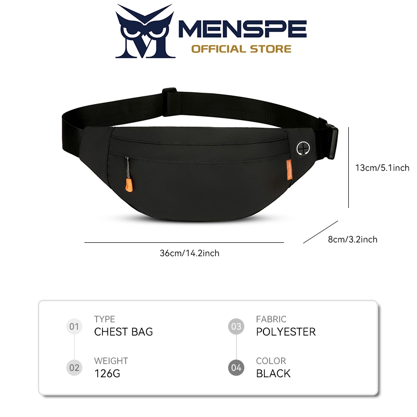Menspe Unisex Cross Body Bag กระเป๋าคาดหน้าอกผู้ชายs กีฬาเข็มขัดเอวกระเป๋าผู้หญิงกันน้ํากระเป๋าออกกําลังกายเงินโทรศัพท์เอว Fanny Pack ราคา ถูกที่สุด ดีลบีเคเค แกลเลอรีภาพที่ 8