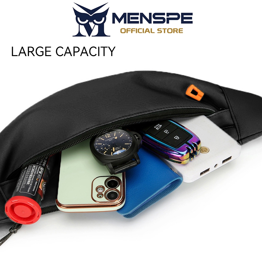 Menspe Unisex Cross Body Bag กระเป๋าคาดหน้าอกผู้ชายs กีฬาเข็มขัดเอวกระเป๋าผู้หญิงกันน้ํากระเป๋าออกกําลังกายเงินโทรศัพท์เอว Fanny Pack ราคา ถูกที่สุด ดีลบีเคเค แกลเลอรีภาพที่ 7