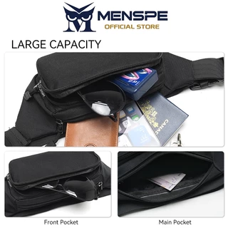 MENSPE กระเป๋าเอวผู้ชายถุงกีฬาหน้าอก crossbody กระเป๋าปั่นจักรยานกระเป๋าน้ำกันน้ำ