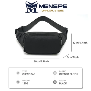 MENSPE กระเป๋าเอวผู้ชายถุงกีฬาหน้าอก crossbody กระเป๋าปั่นจักรยานกระเป๋าน้ำกันน้ำ