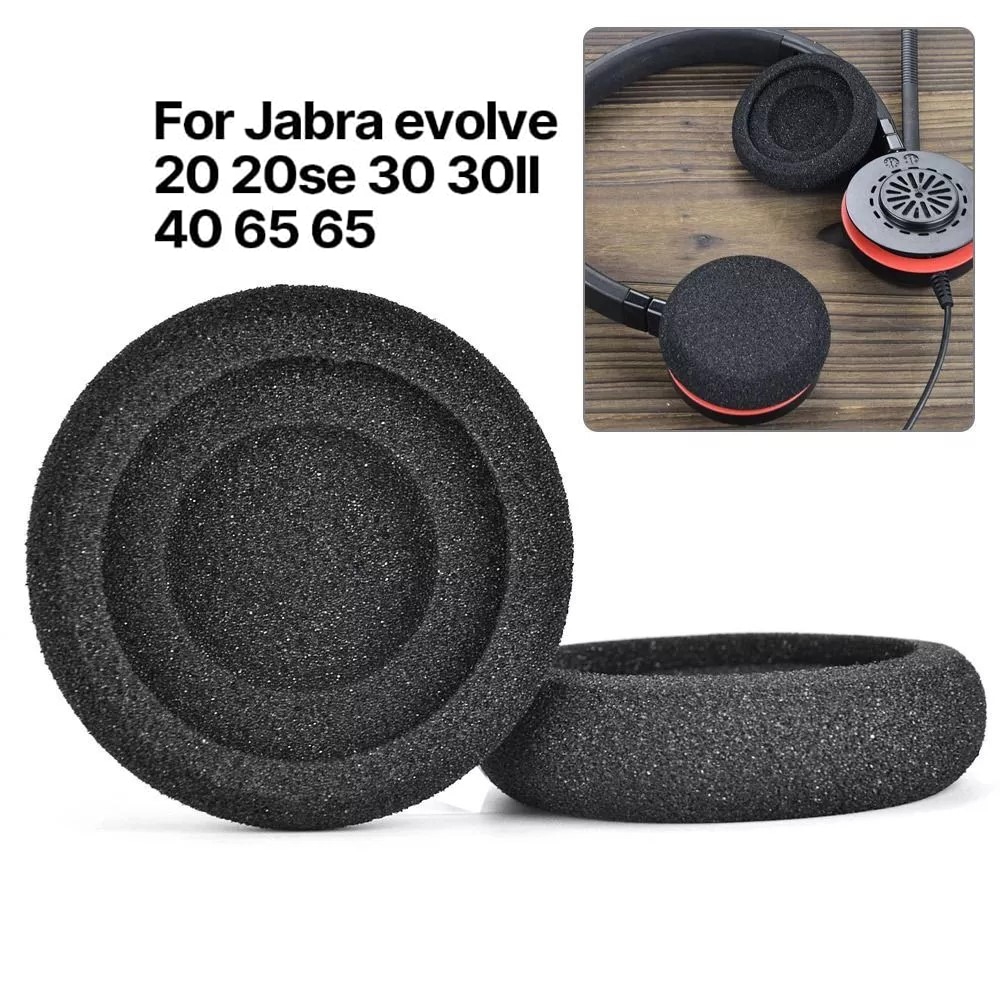 เปลี่ยนแผ่นรองหูฟังสําหรับ Jabra evolve 20 20se 30 30II 40 65 65 หูฟังแผ่นรองหูฟังนุ่มหน่วยความจําโฟมฟองน้ําหูฟังแขน