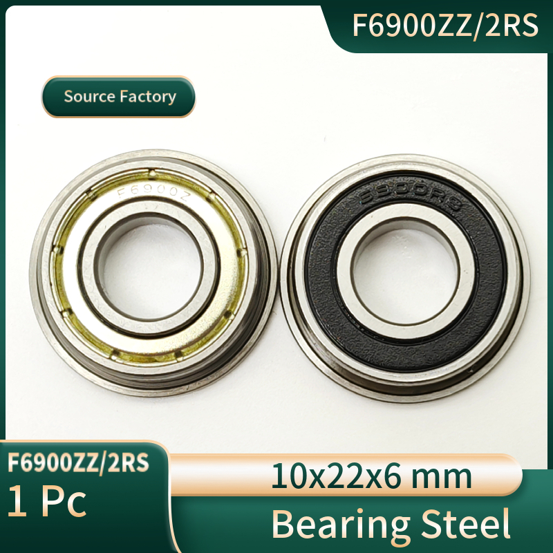 แบริ่งหน้าแปลน F6900 F6900zz F69002rs F900 zz F6900 2rs F9002z 10x22x6 mm คุณภาพสูงแบริ่งเหล็กคู่ปิด