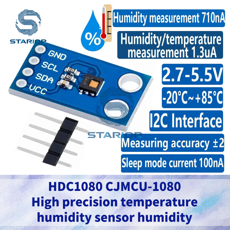 1/3/5 ชิ้น HDC1080 CJMCU-1080 ความแม่นยําสูงอุณหภูมิและความชื้นเซนเซอร์โมดูลอุณหภูมิความชื้นสําหรับ 