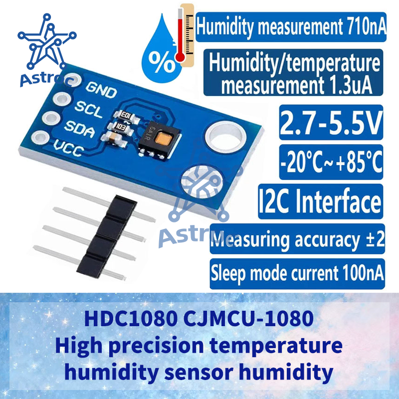 1 PCS/3 PCS/5 PCS HDC1080 CJMCU-1080 ความแม่นยําสูงอุณหภูมิและความชื้นเซนเซอร์ความชื้นอุณหภูมิโมดูลส