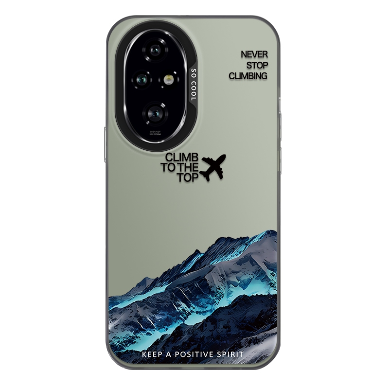 สําหรับ Huawei Honor 200 Pro/Honor 200 Pro 5G,รูปแบบภูเขาหิมะ,ทนต่อการขีดข่วน,และมีความรู้สึกมือที่ดี,เคสโทรศัพท์ IMD ป้องกันการตกแบบด้านคุณภาพสูง