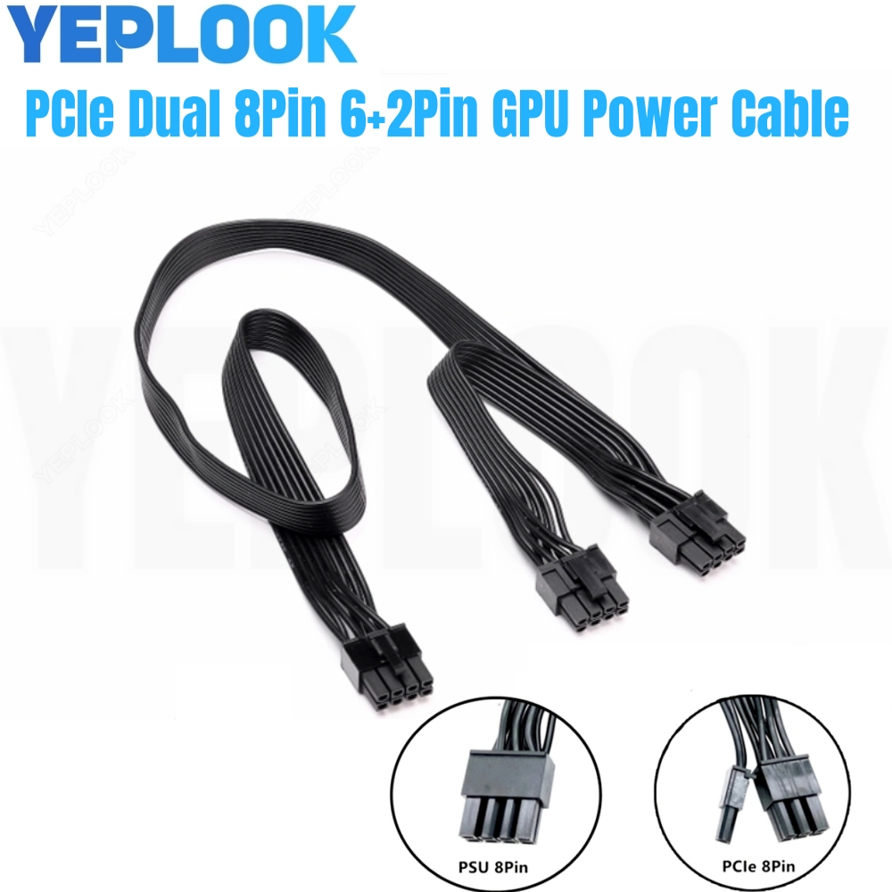 PCIe Dual 8Pin 6 + 2Pin GPU สายไฟสําหรับ Corsair CS450M, CS550M, CS650M, CS750M, CS850M Gold Type3 M