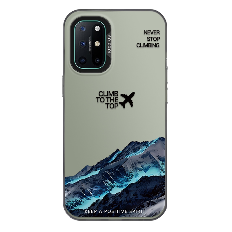 For Oneplus 8T/1+ 8T 5G,รูปแบบภูเขาหิมะ,ทนต่อการขีดข่วน,และมีความรู้สึกมือที่ดี,เคสโทรศัพท์ IMD ป้องกันการตกด้านคุณภาพสูง