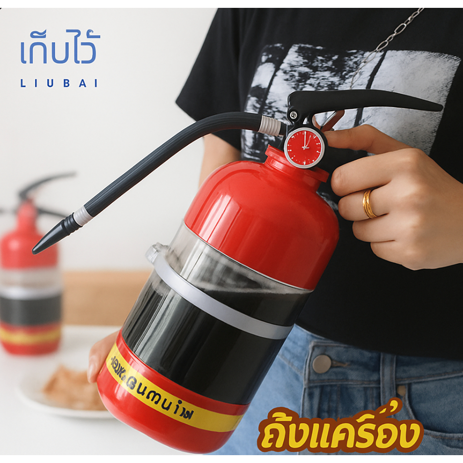 ตลกเครื่องดับเพลิงกาต้มน้ําเครื่องดื่มถัง มีประโยชน์ ถ้วยสไตล์ใหม่ ผู้มีอิทธิพล สร้างสรรค์เบียร์เครื่องถ้วยน้ํามือความดันตู้น้ํา