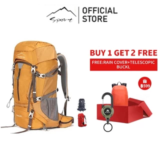 SPORT 50L กระเป๋าปีนเขากลางแจ้งความจุขนาดใหญ่เดินป่าเดินทางกระเป๋าเป้สะพายหลังกันน้ํา