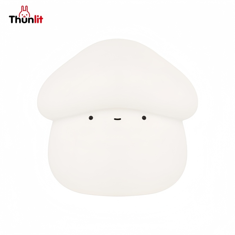 Thunlit เห็ดโคมไฟกลางคืน 2 สีเปลี่ยนเห็ดน่ารักซิลิโคนอ่อนนุ่ม Sleeping Baby Feeding Pat โคมไฟไอเดียของขวัญ