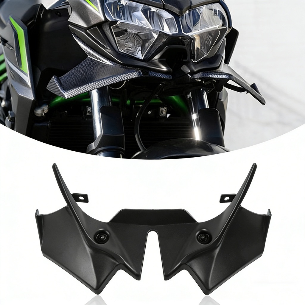 เหมาะสําหรับ Kawasaki Z650 อุปกรณ์ตกแต่งรถจักรยานยนต์ Lower Lip Fixed Wind Wing Fairing