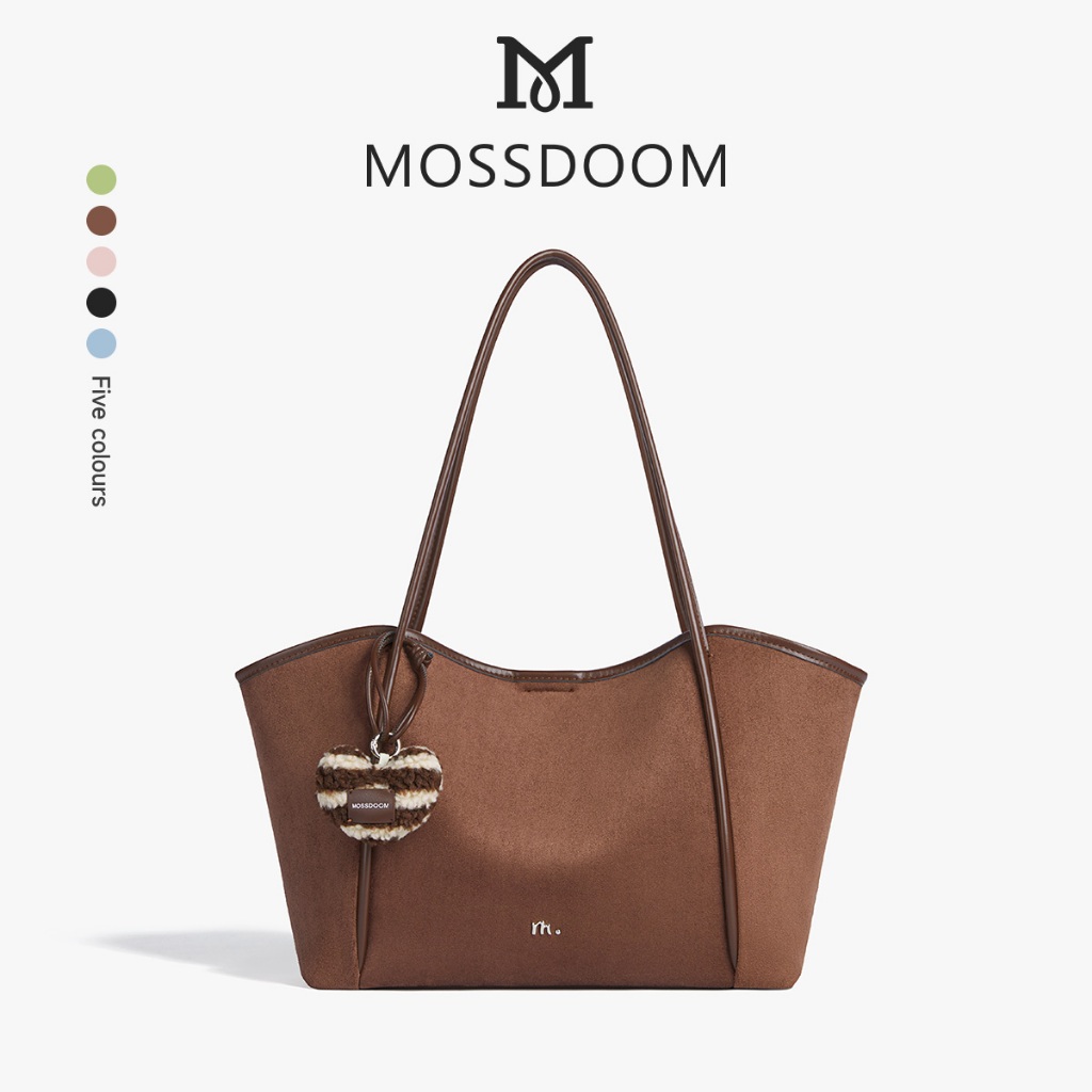 MOSSDOOM Vione Bag กระเป๋าสะพายไหล่ขนาดใหญ่ สำหรับผู้หญิง สีโดปามีน