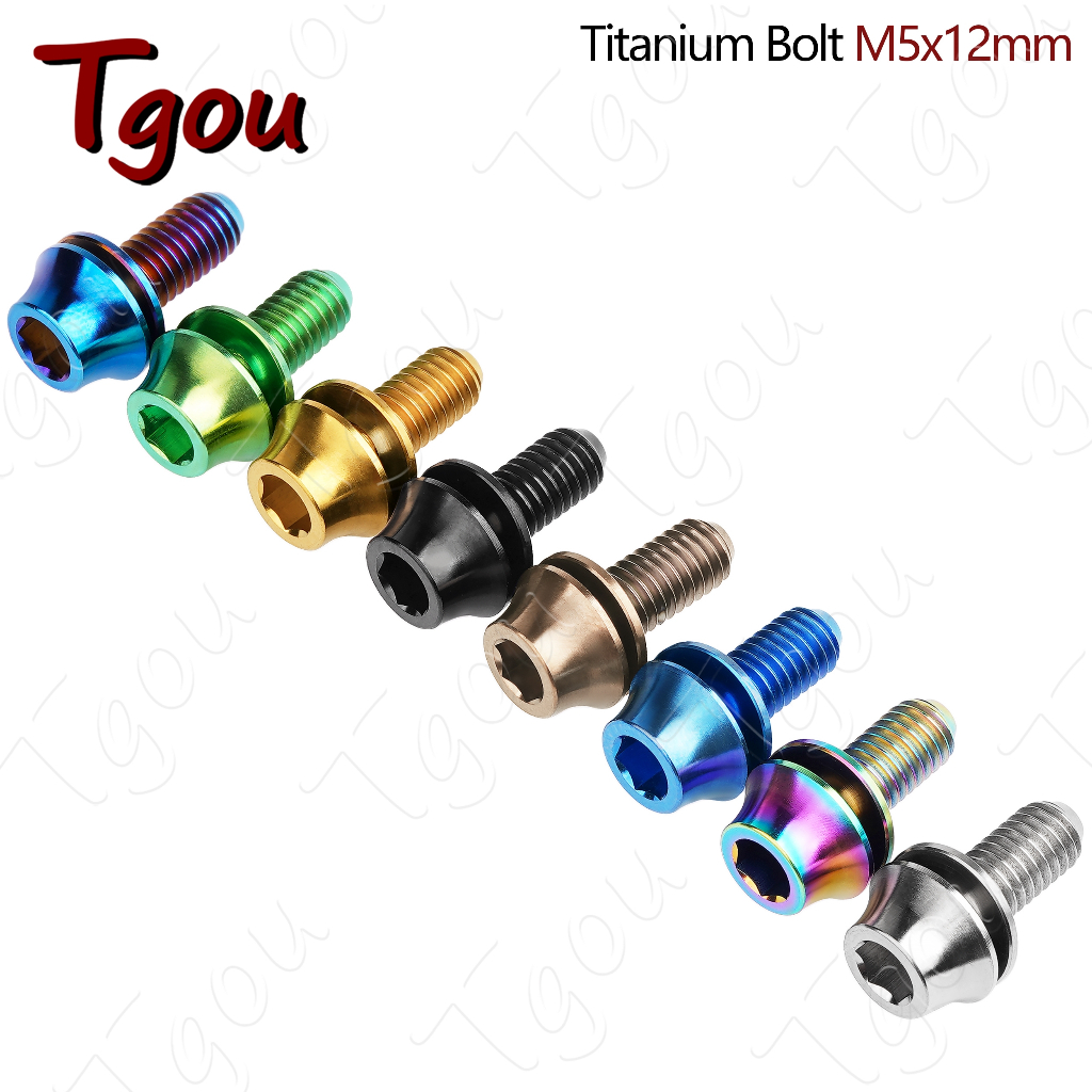 Tgou สกรูไทเทเนียมอัลลอย M5X12 มม . สําหรับขวดน้ําจักรยาน