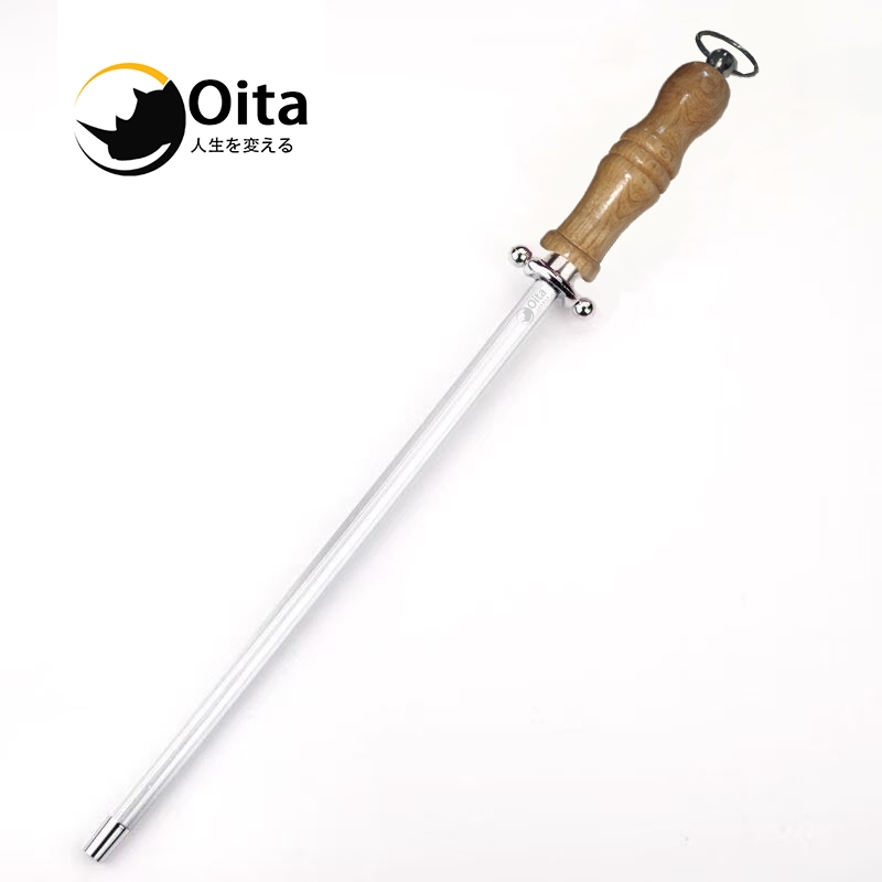 OITA ที่ลับมีดคมๆ เหล็กกรีดมีด (แบบกลม) แท่งลับมีด ยุ่นลับ ขนาด 12 นิ้ว