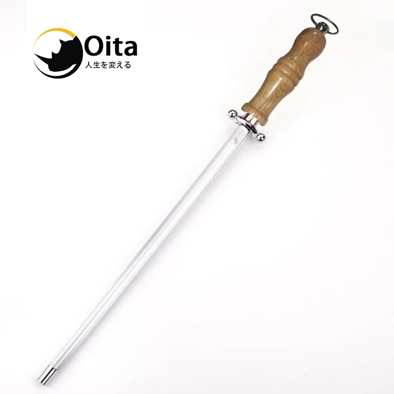 OITA ที่ลับมีดคมๆ เหล็กกรีดมีด (แบบกลม) แท่งลับมีด ยุ่นลับ ขนาด 12 นิ้ว