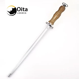 OITA ที่ลับมีดคมๆ เหล็กกรีดมีด (แบบกลม) แท่งลับมีด ยุ่นลับ ขนาด 12 นิ้ว